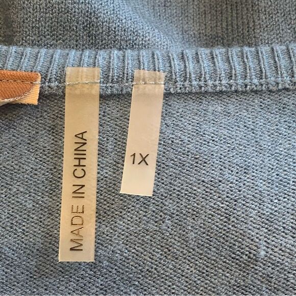 Soft Surroundings Blue Scoop Neck Long Tunic Top Size 1X - Picture 7 of 10